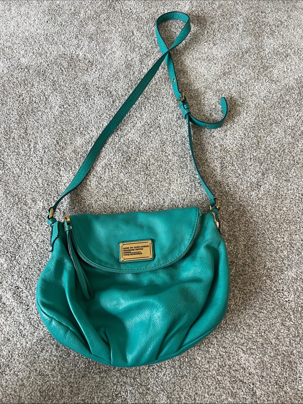 Marc by Marc Jacobs Teal Leather Crossbody Shoulder Bag